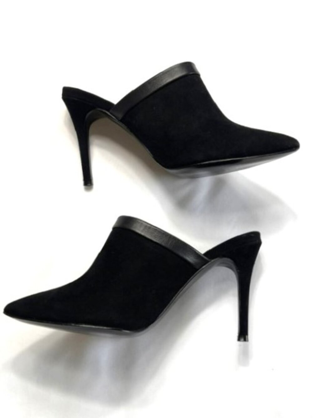 Charles David Fine Leather and Suede Stiletto Mules Sz 6.5 EUC